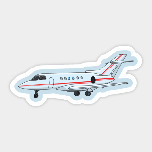Private jet cartoon illustration Sticker